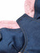 Blau 50er Jeans-Korsett mit Spitze und Kontrast
