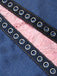 Blauer 50er Jeans-Rock mit Spitzen-Einsatz und Detail