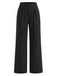 Schwarze 30er Strickhose mit weitem Bein