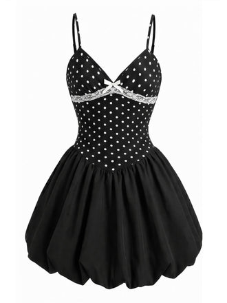 [Pre-Sale] Bbww 1960s Polka Dot V Neck Bow Top 2