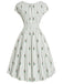 40er Kleid mit Kappärmel und Blumen