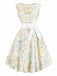 [Vorverkauf] 50er Rockabilly-Kleid mit Aquarell-Blumenprint und Schleife