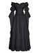 30er schulterfreies Langes Kleid mit Empire-Taille