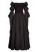 30er schulterfreies Langes Kleid mit Empire-Taille