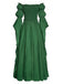 30er schulterfreies Langes Kleid mit Empire-Taille