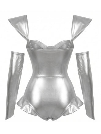 70er Body mit Herz und Metallic