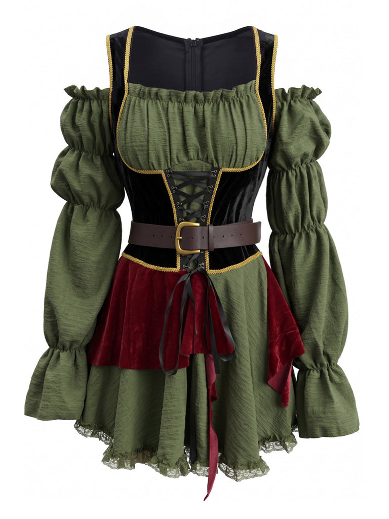 Grünes 60er Halloween Kleid