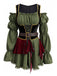 Grünes 60er Halloween Kleid