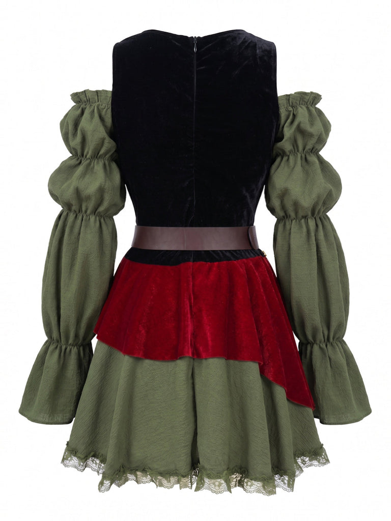 Grünes 60er Halloween Kleid