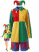 40er Clown-Kostümset mit Farbblock-Top, gestreiften Shorts und Hut