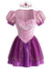 50er besticktes Korsett-Minikleid mit Meshärmeln und Krone