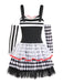 80er Halloween Harlekin-Set mit Rauten-Kostümkleid und Tüllrock