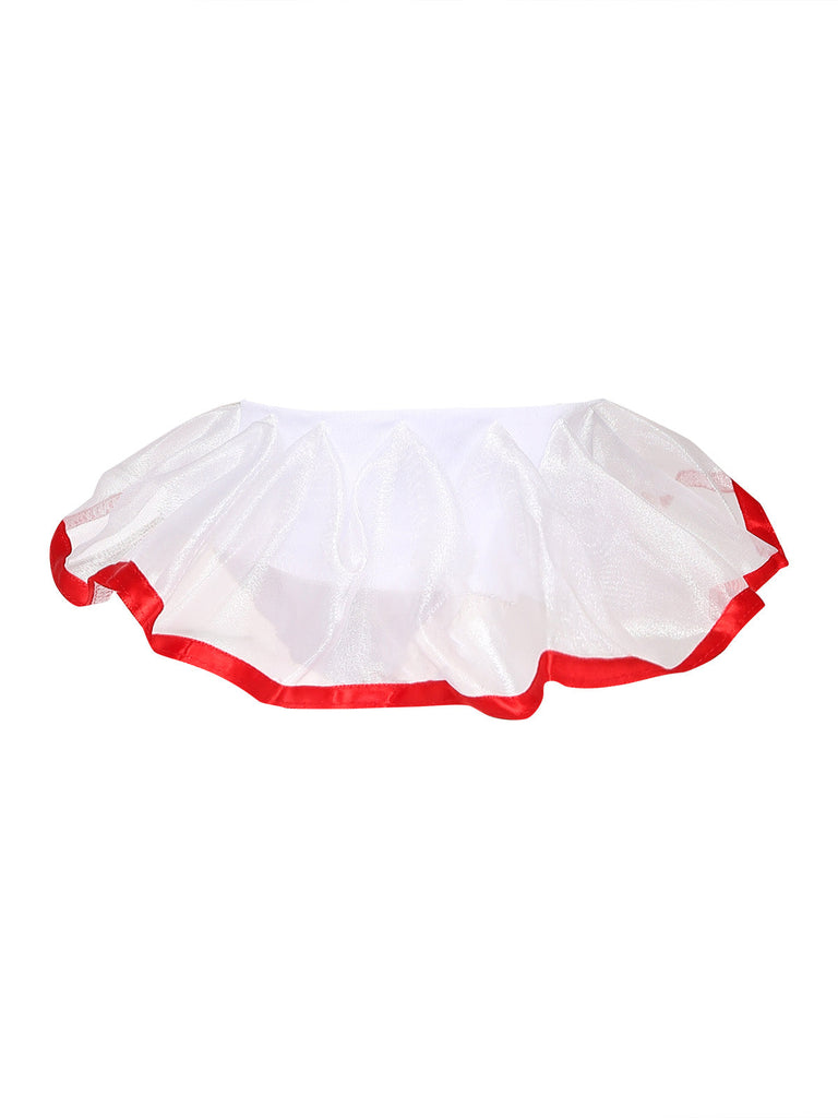 80er Halloween Harlekin-Set mit Rauten-Kostümkleid und Tüllrock