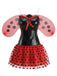60er Marienkäfer-Kostüm-Set mit Polka-Dots und Flügeln