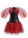 60er Marienkäfer-Kostüm-Set mit Polka-Dots und Flügeln