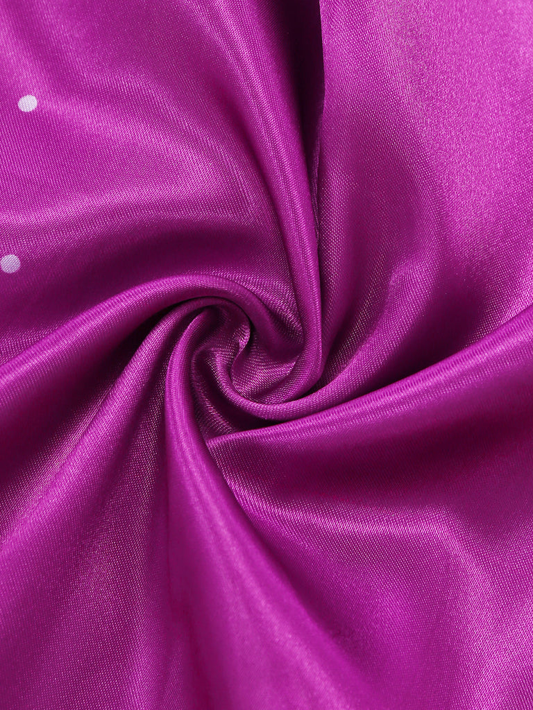 Lila 40er Märchen-Prinzessinnen-Kostümkleid mit Puffärmeln