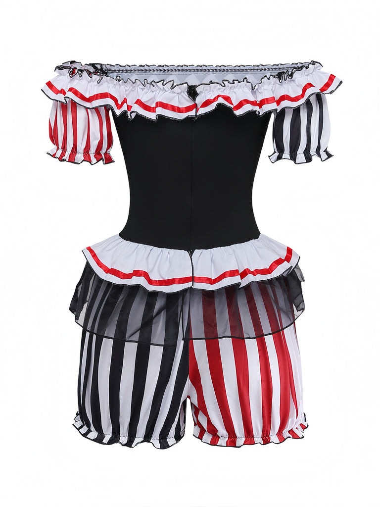 Schwarzes & Weißes 50er Halloween mit Harlequin und Clown