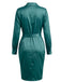 Rosafarbenes 60er Satinhemdkleid mit Raffung und Bindegürtel