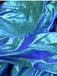 Blauer 60er Jumpsuit mit Metallic und Gürtel