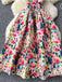 40er Ärmelloses Midikleid mit Blumen