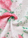 Weißes 50er Kleid mit Bindeband und Blumenstickerei