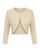 Cremefarbener 40er Cardigan mit Langarm