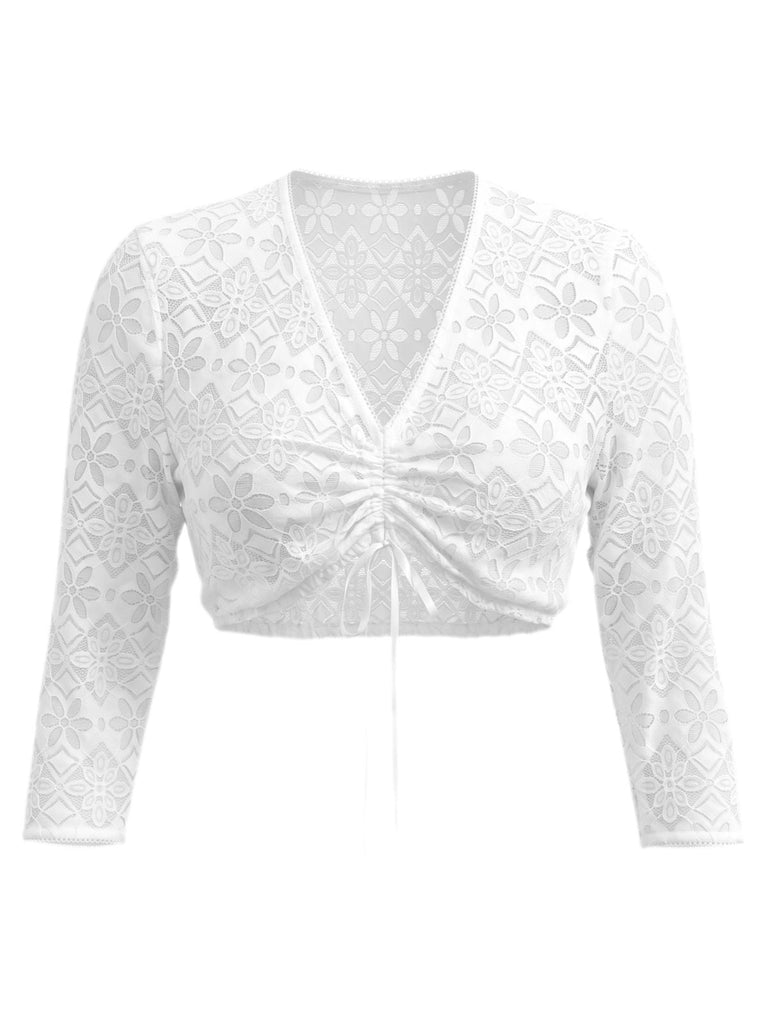 Rosa 50er Kleid mit Schürze und Herzausschnitt