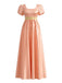 30er Satin-Kleid mit Eckiger Ausschnitt und Empire-Taille