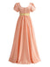 30er Satin-Kleid mit Eckiger Ausschnitt und Empire-Taille