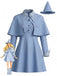 50er Hexen-Kostüm-Set mit Kleid, Cape und Hut