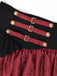 Weinrotes 50er Top & Rock Set mit Rüschen