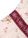 [Vorverkauf] 70er Boho-Maxikleid mit Blumenstickerei und Laternenärmeln