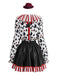 Schwarzes & Rotes 50er Halloween mit Clown und Costume