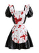 Schwarzes 50er Halloween Kleid