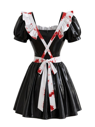 Schwarzes 50er Halloween Kleid