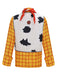 80er Halloween Cowgirl-Sheriff-Set mit Karohemd und Weste