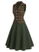 40er Bluse mit Schleife und Karo