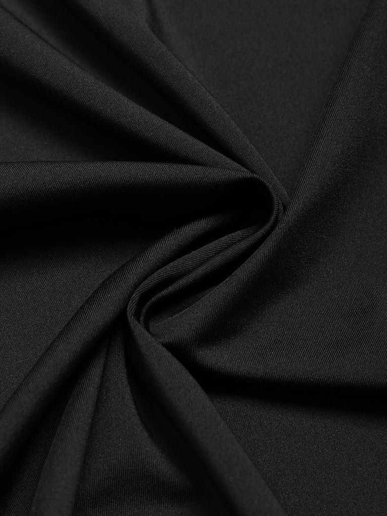 Schwarzes & Weißes 60er Kleid mit Schleife und Spitze