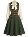 40er Bluse mit Schleife und Karo