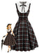 Schwarz-rotes 50er Kleid mit Karo