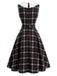Schwarz-rotes 50er Kleid mit Karo