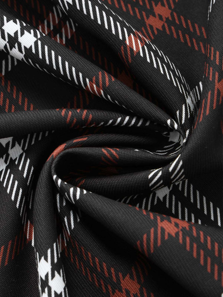 Schwarz-rotes 50er Kleid mit Karo