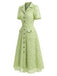 40er Shirtkleid mit Reverskragen und Spitze