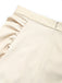 Beiges 70er Top & Rock Set mit Spitze und Rüschen