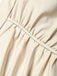 Beige 70er Rock mit Rüschen und Hohe Taille