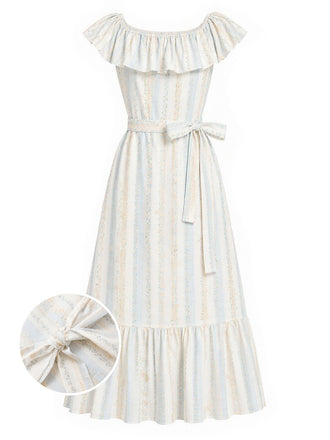30er Kleid mit Blumen und Rüschen