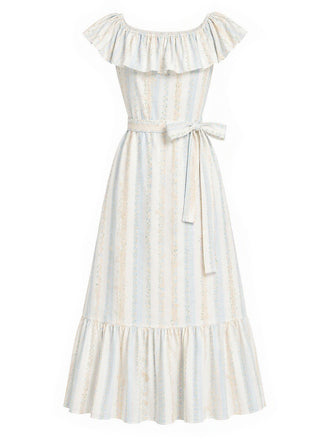 30er Kleid mit Blumen und Rüschen