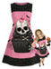 Rosa 60er Kleid mit Totenkopf-Cupcake-Print