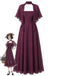 30er Chiffon-Midikleid mit Neckholder