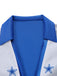 Blau-Weißes 80er Cheerleader 3PCS Set mit Sternen